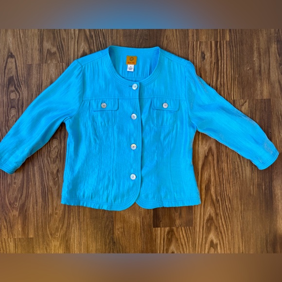 RUBY RD Blue jacket blazer size 12 - Picture 10 of 13